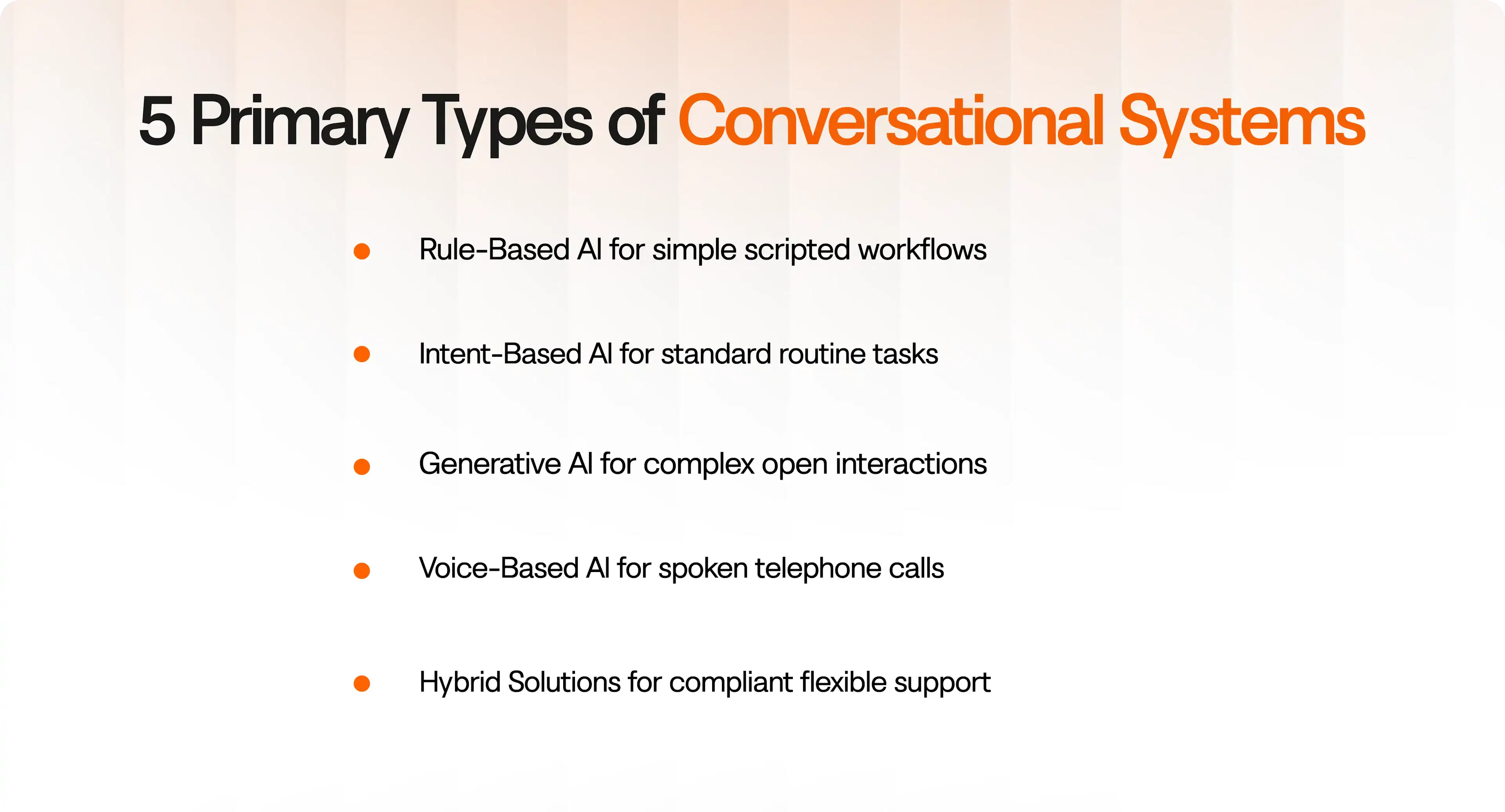 5 types of artificial intelligence systems