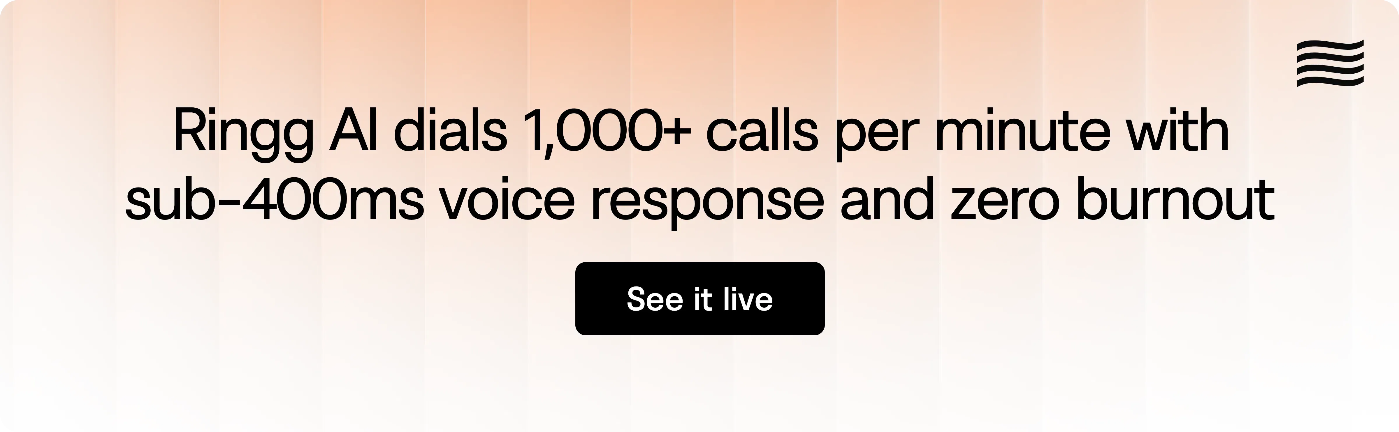 Ringg AI is a high-volume AI cold calling platform with sub-400ms voice response