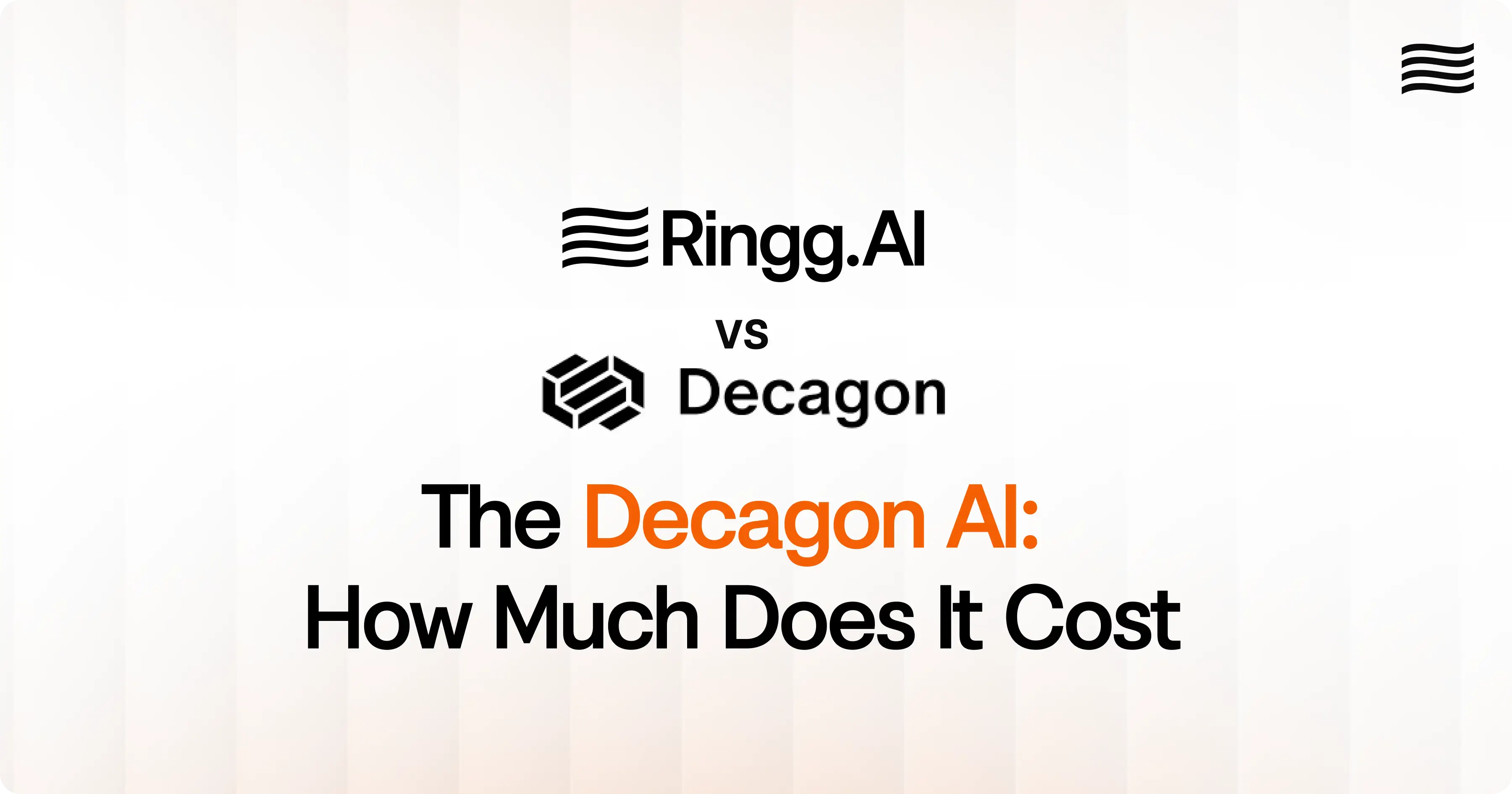 Decagon AI pricing comparison with Ringg AI voice platform