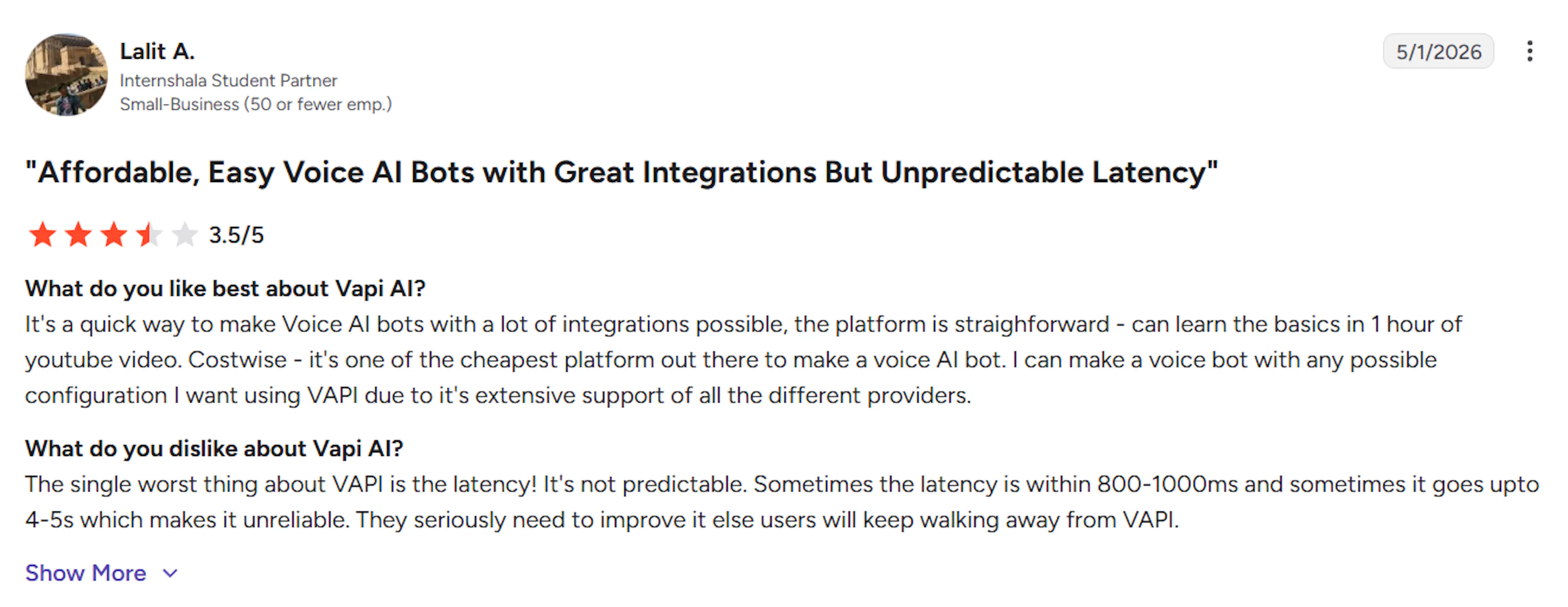 A review about Vapi AI’s latency issue