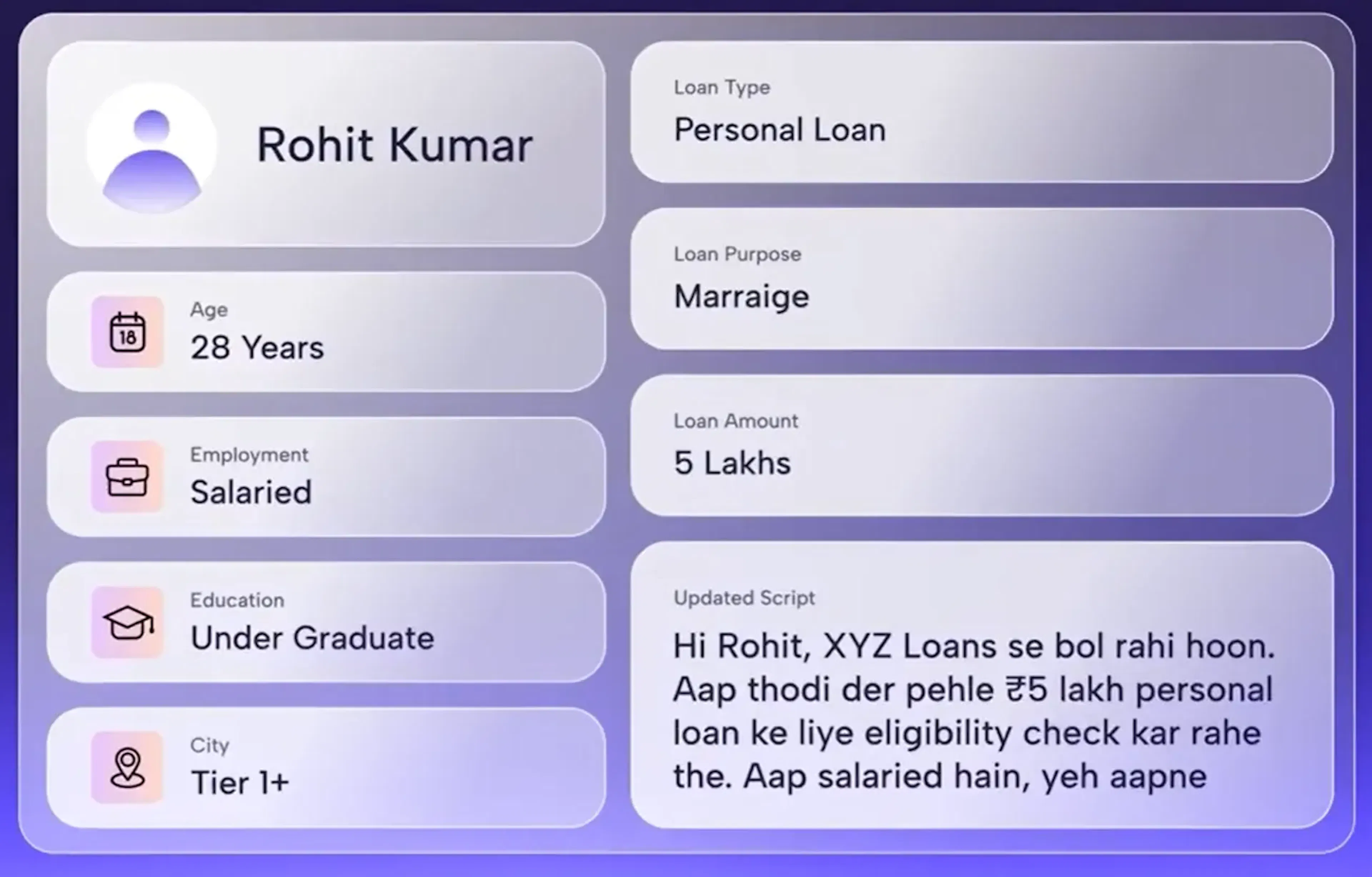 Screenshot of a personal loan-related ticket on SquadStack