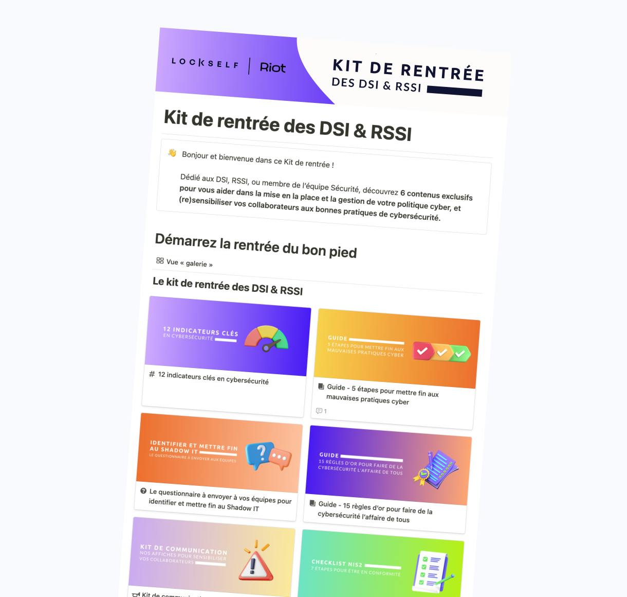 Visuel du Kit de rentrée des DSI et RSSI