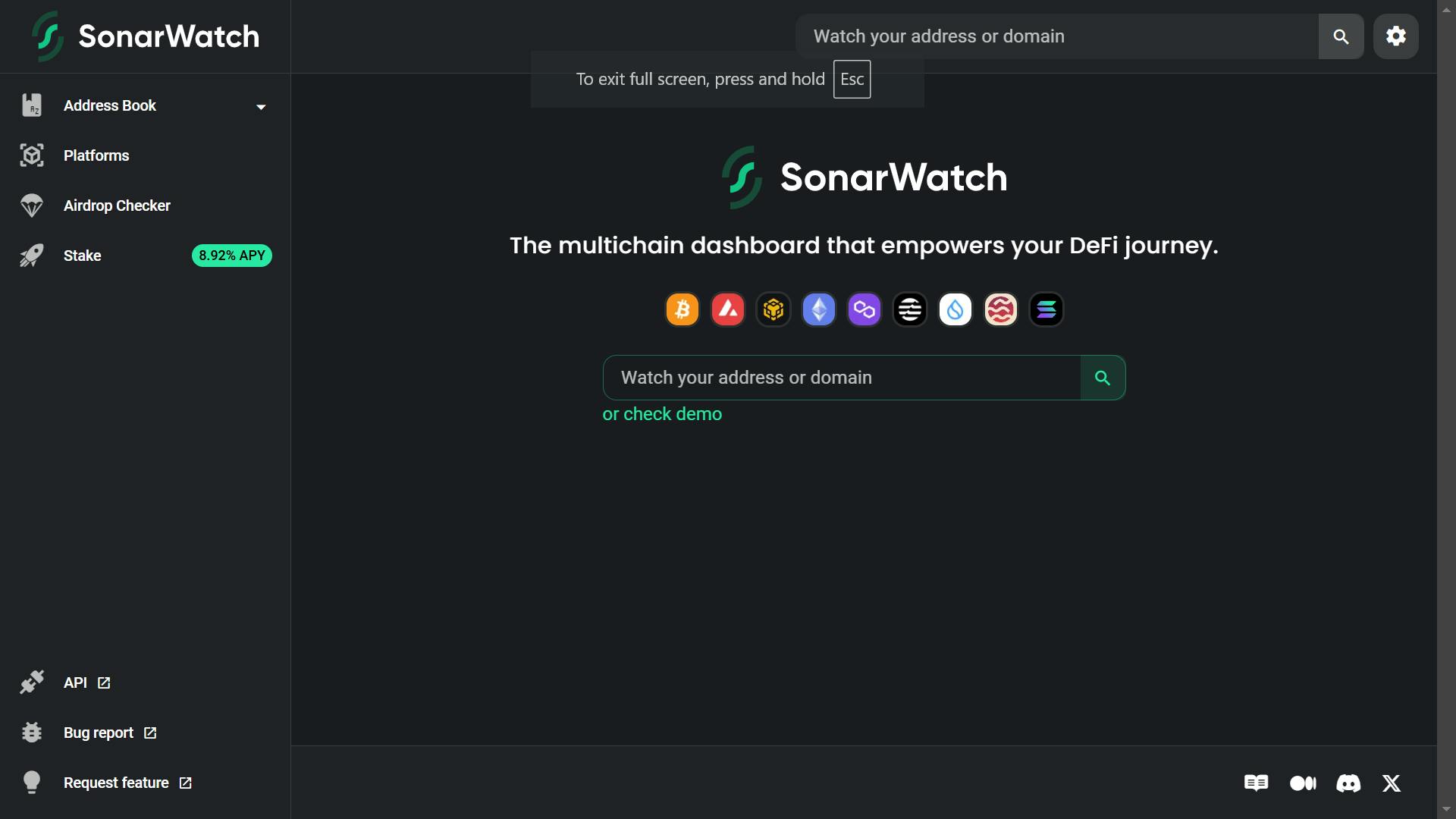 SonarWatch to track SOL