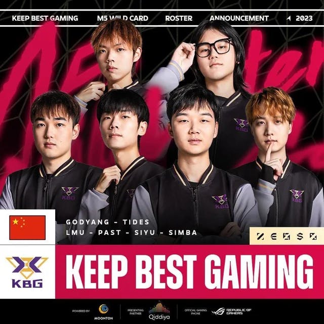 KeepBest Gaming will represent China in the upcoming M5 Wildcard. 