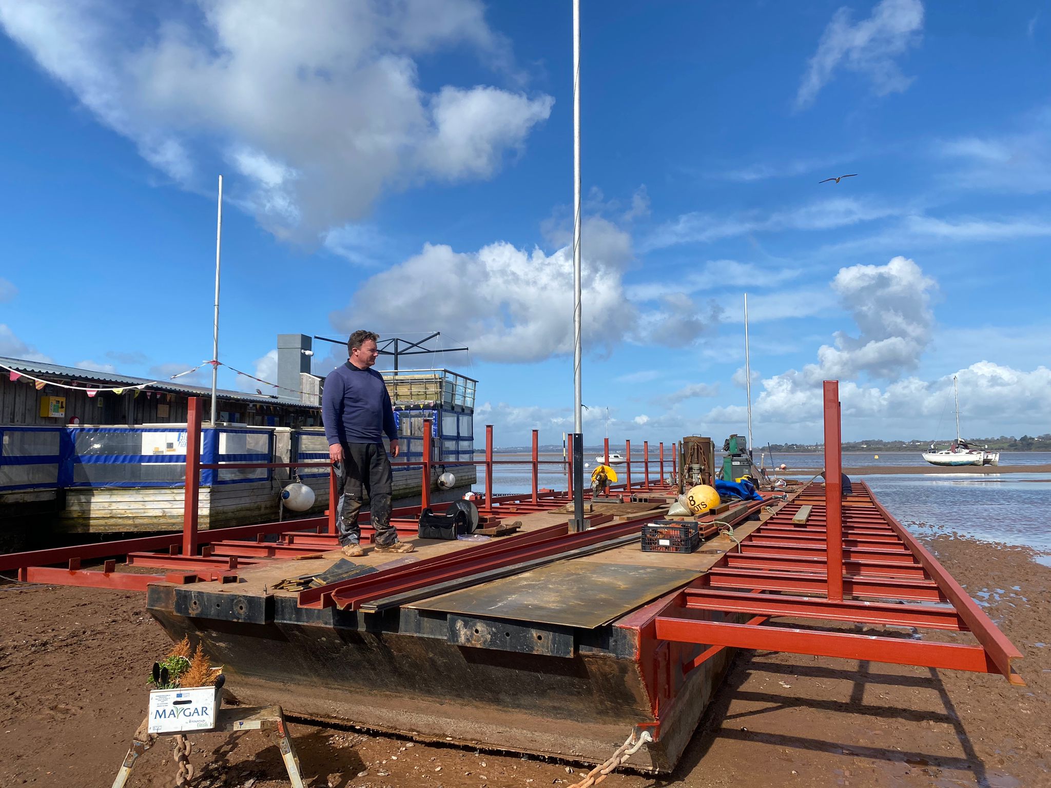 Preparing The Season River Exe Cafe, Pontoon