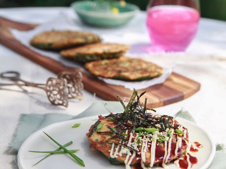 Okonomiyaki (crêpe japonnaise) au gai lan - Le Rizen