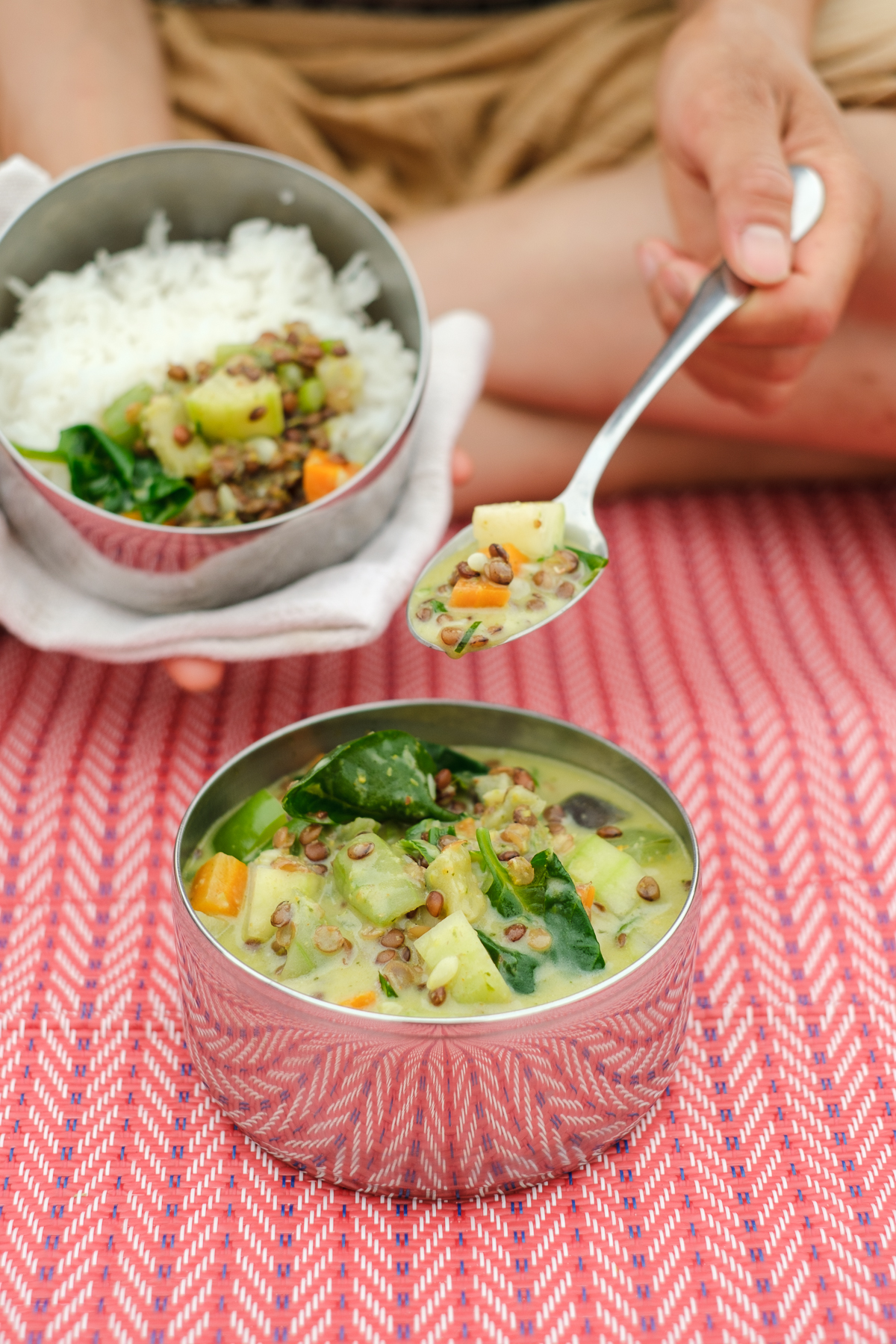 Cari vert de légumes asiatiques - Le Rizen