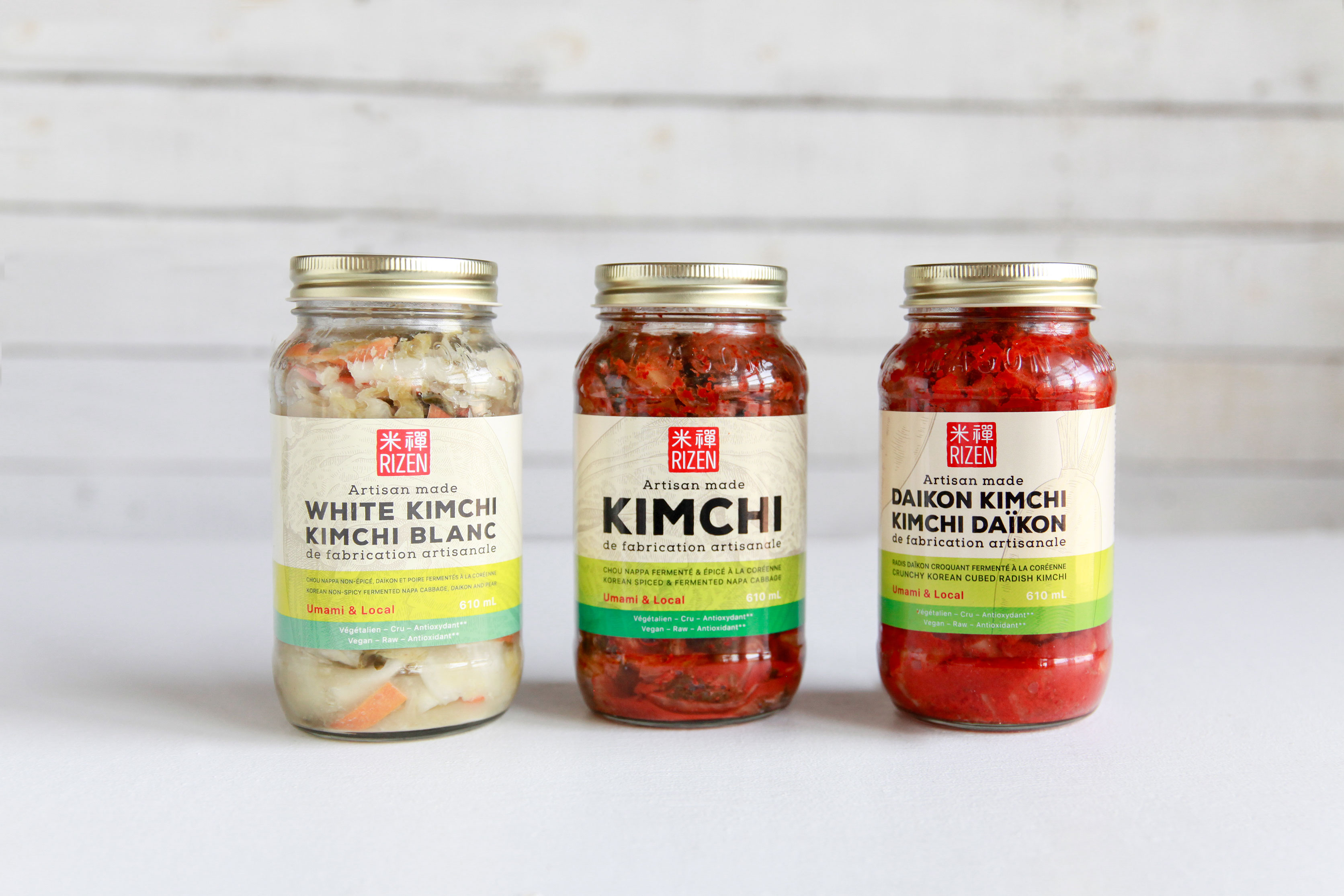 Trio kimchis biologiques - Le Rizen