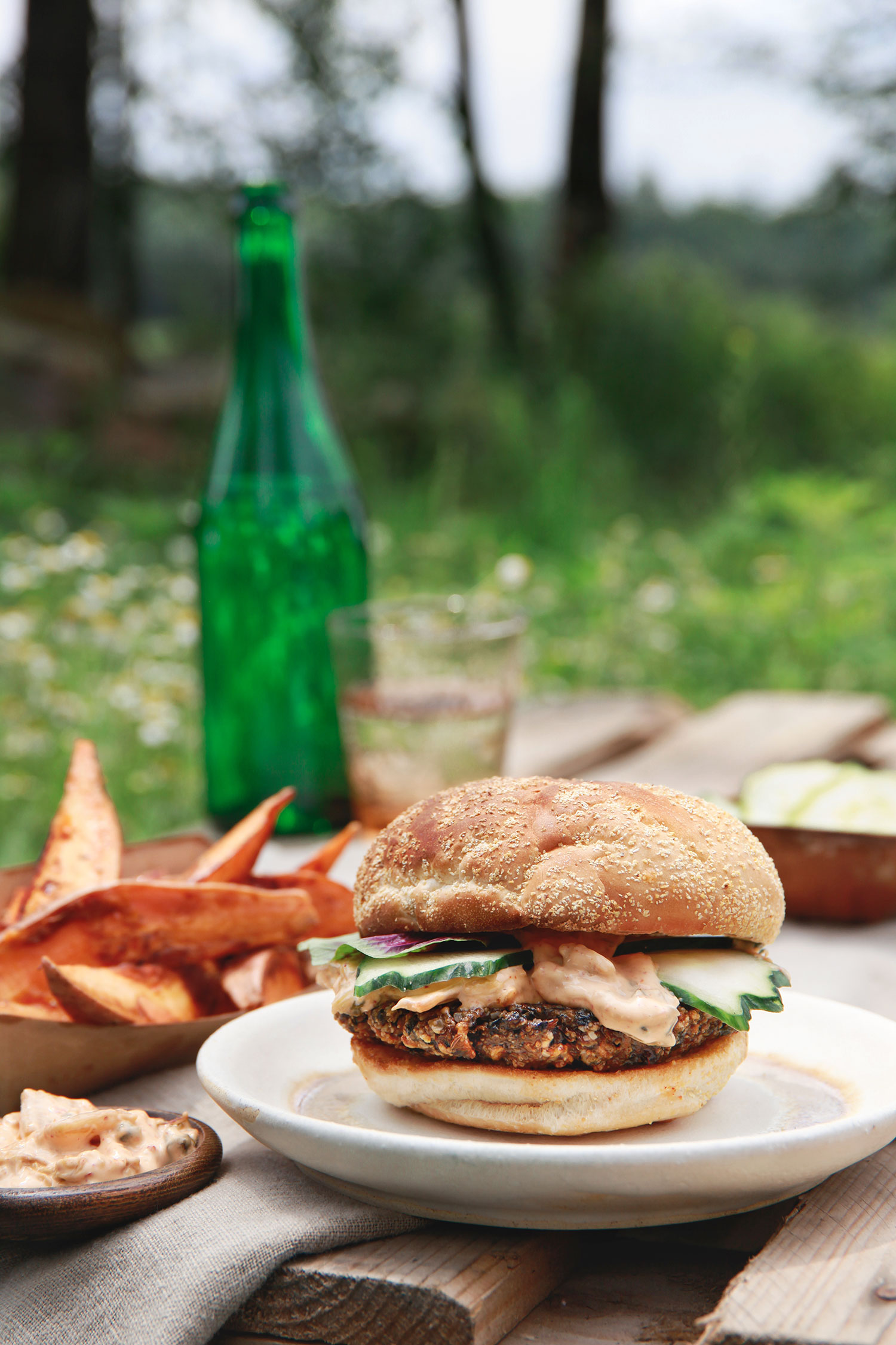 Végé burger à l’amarante 
