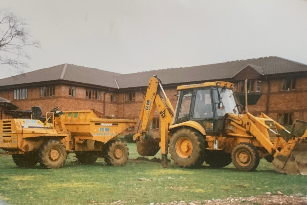 RM Contractors digger and dumper truck in 1994