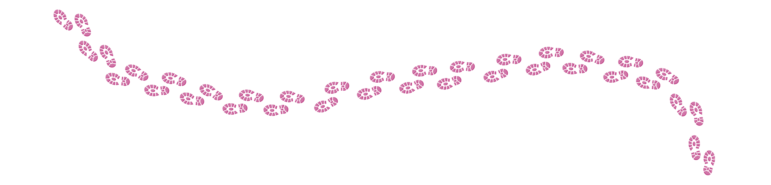 Pink footprints.