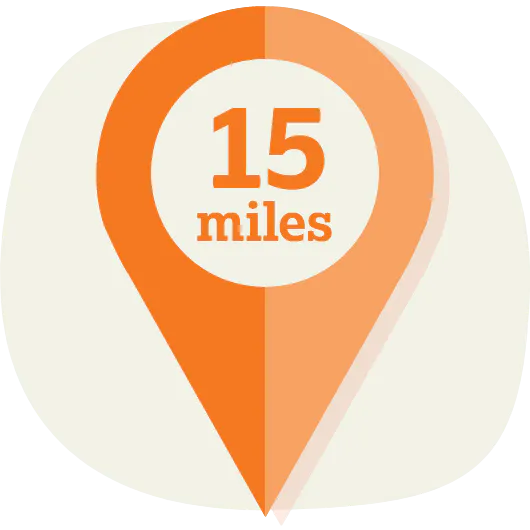 15-mile marker.