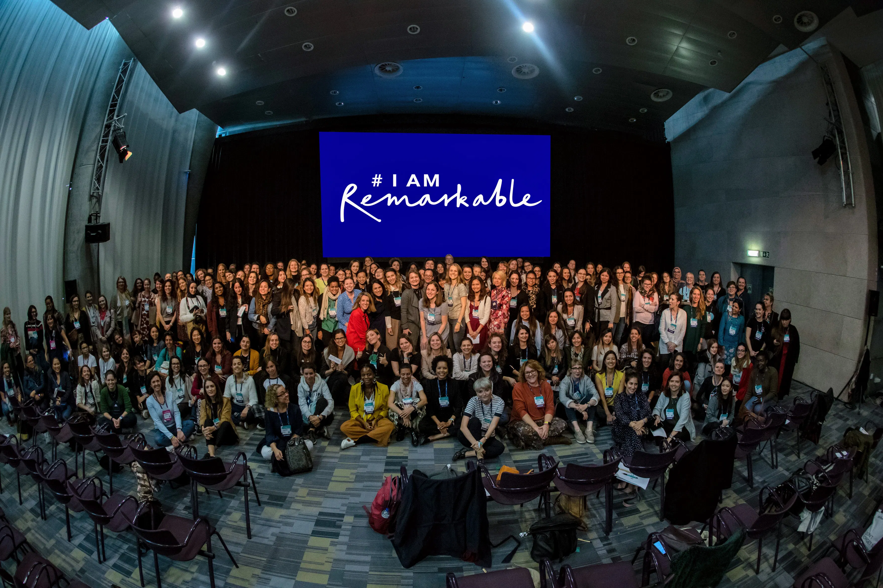 Big group of people attending #IAmRemarkable workshop