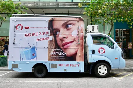 first aid beauty promo truck hong kong