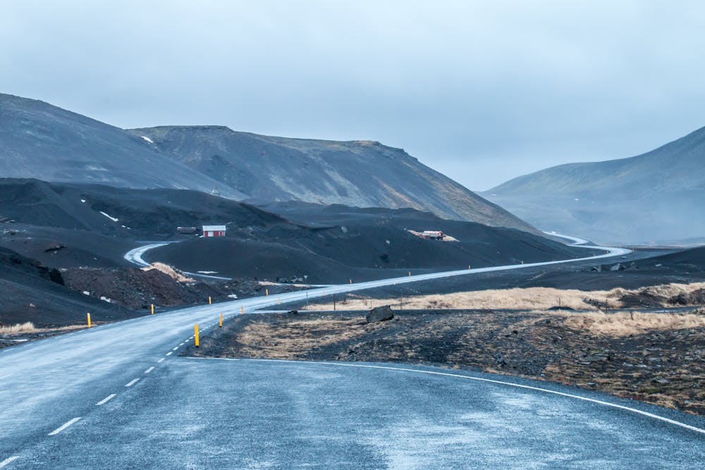 Parking along the road in Iceland is only allowed at designated spots