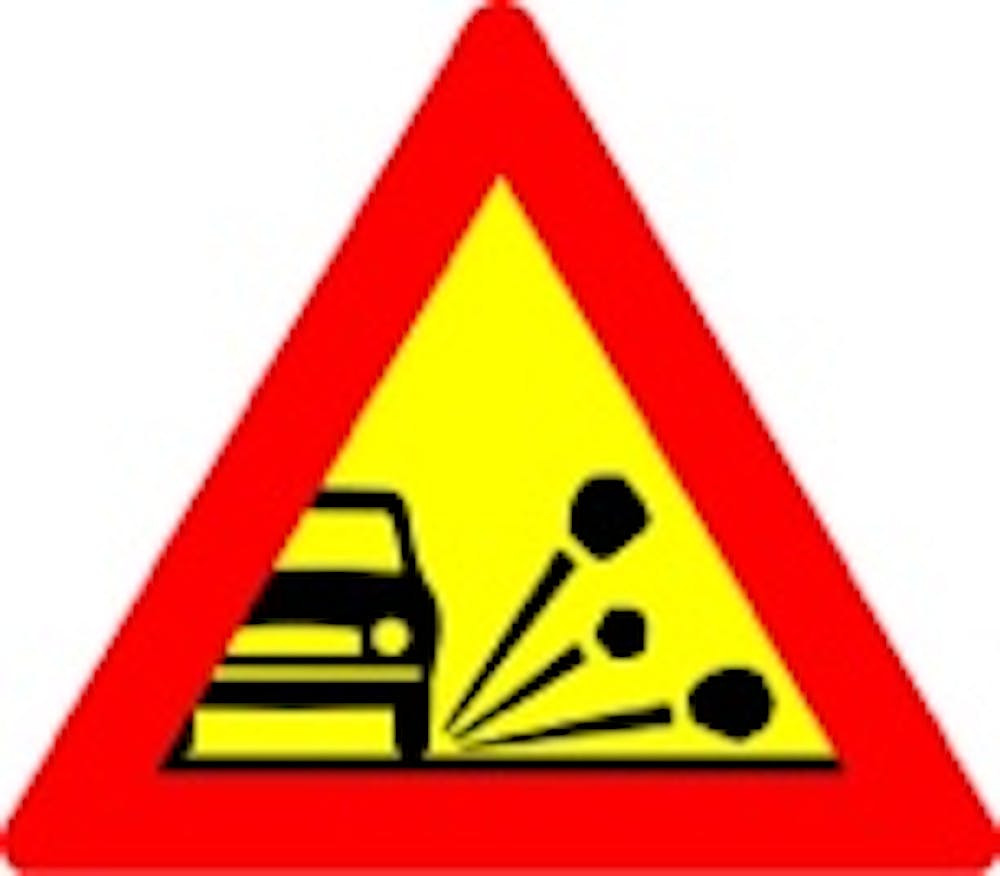 Roadsign Iceland gravel Roadsign Iceland gravel