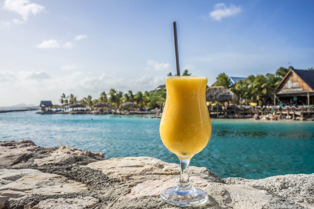 Cocktails in Willemstad Drinking coacktails at the lagune in Willemstad