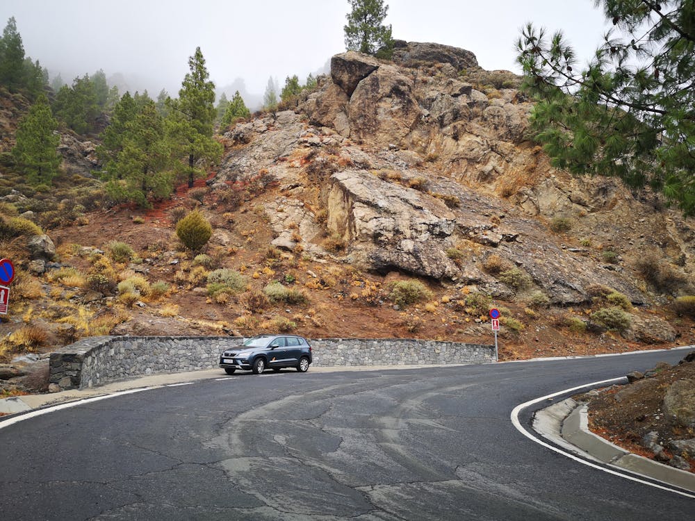 Mountain roads by rental car in Spain