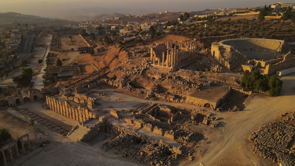 Tempelcomplex in Jerash Romeinse opgravingen in Jerash