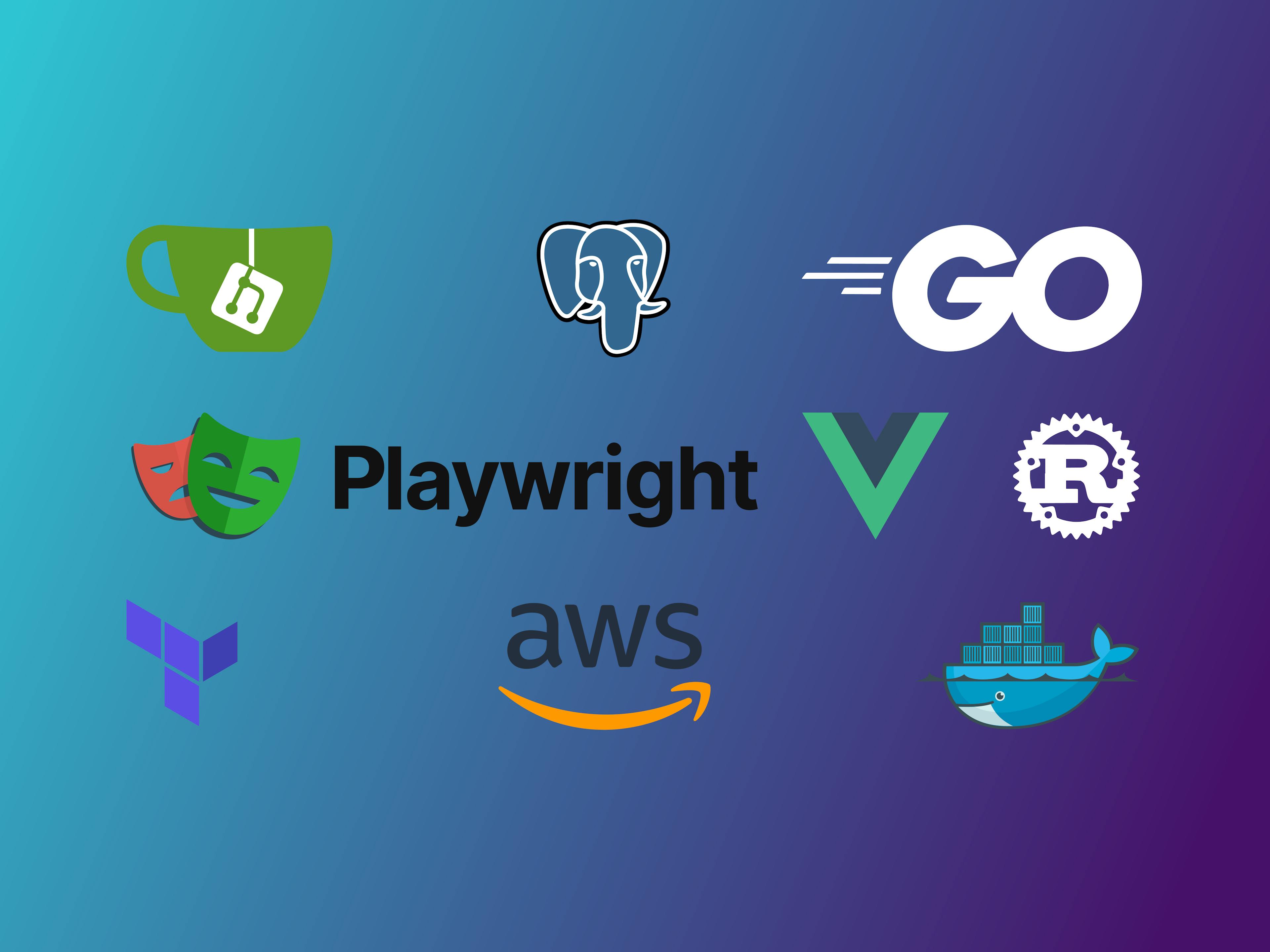 Collage of modern stack technologies