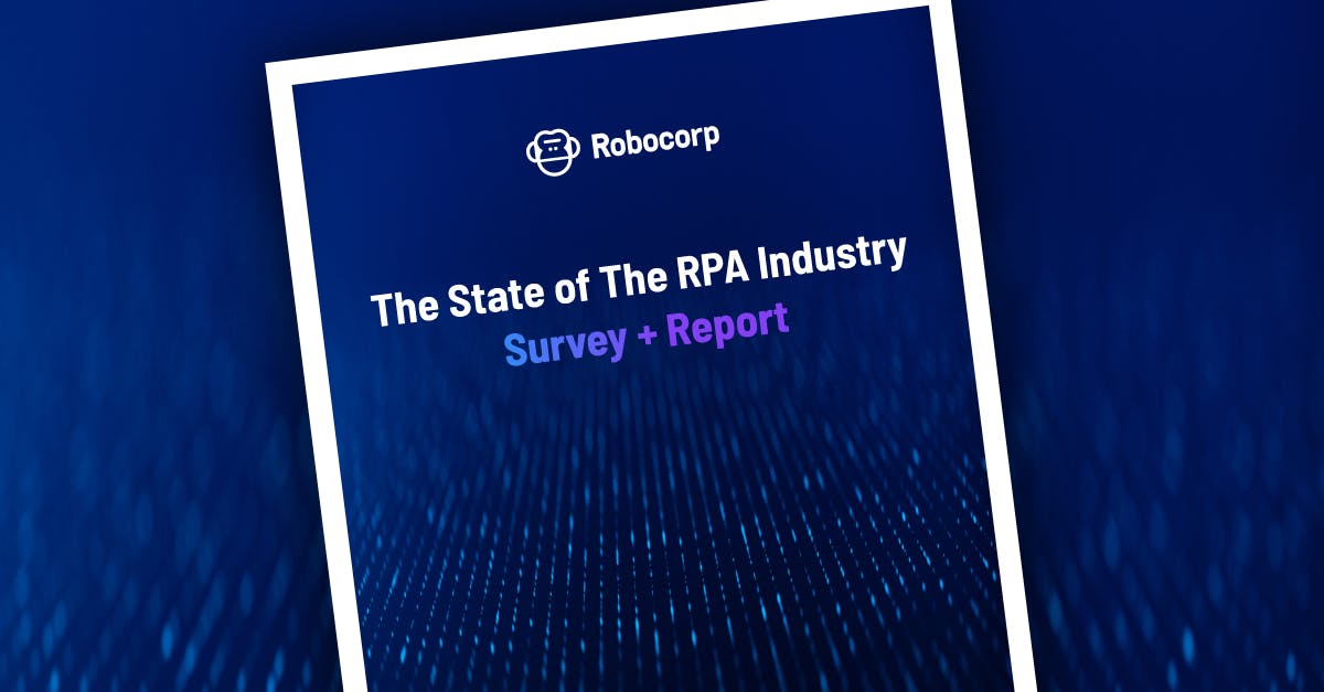 The 2022 State of the RPA Industry ebook cover