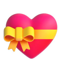 Emoji heart ribbon 