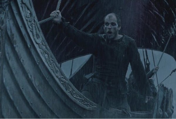 Viking sur son bateau