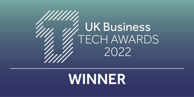 Image that illustrates that Rocketmakers was the Winner of the UK Business Tech Awards 2022