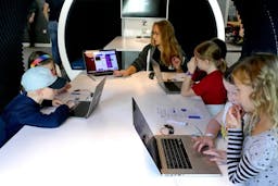 Young people working on computers