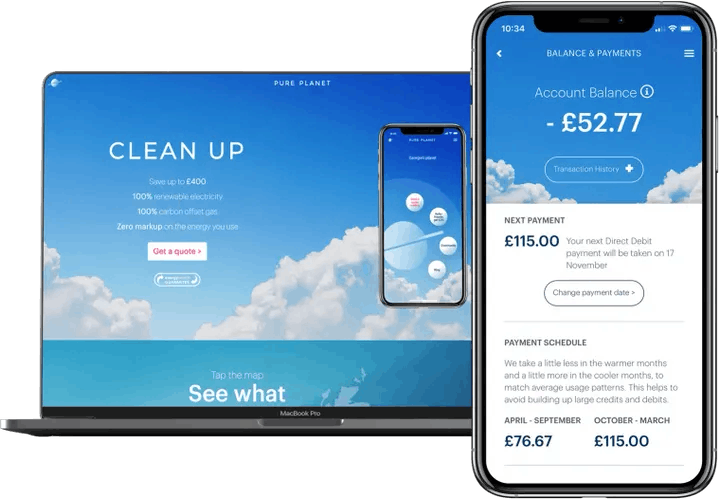 Pure Planet web and app