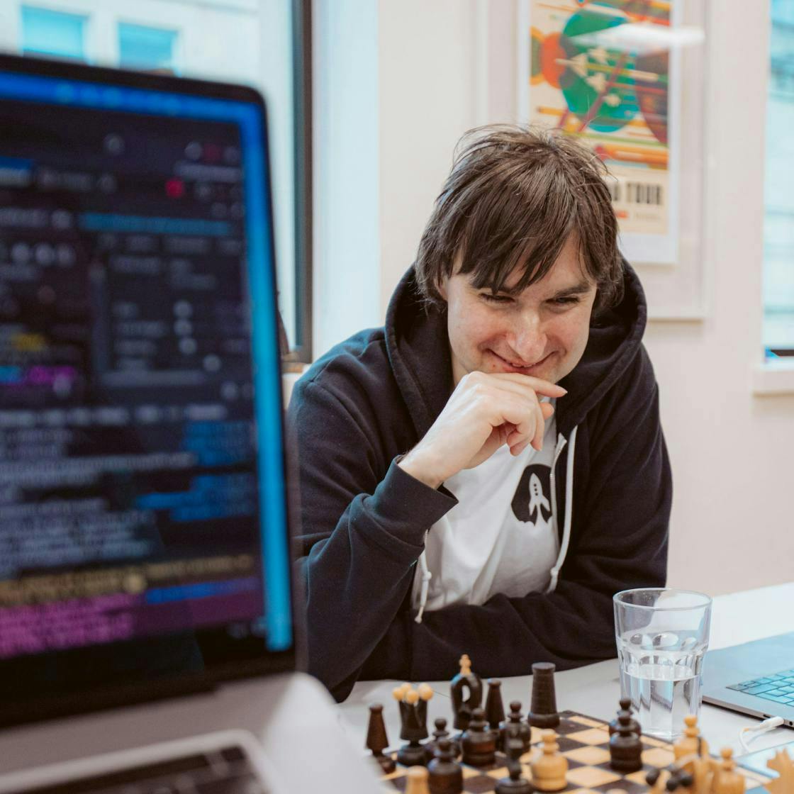 photo of Rob playing chess