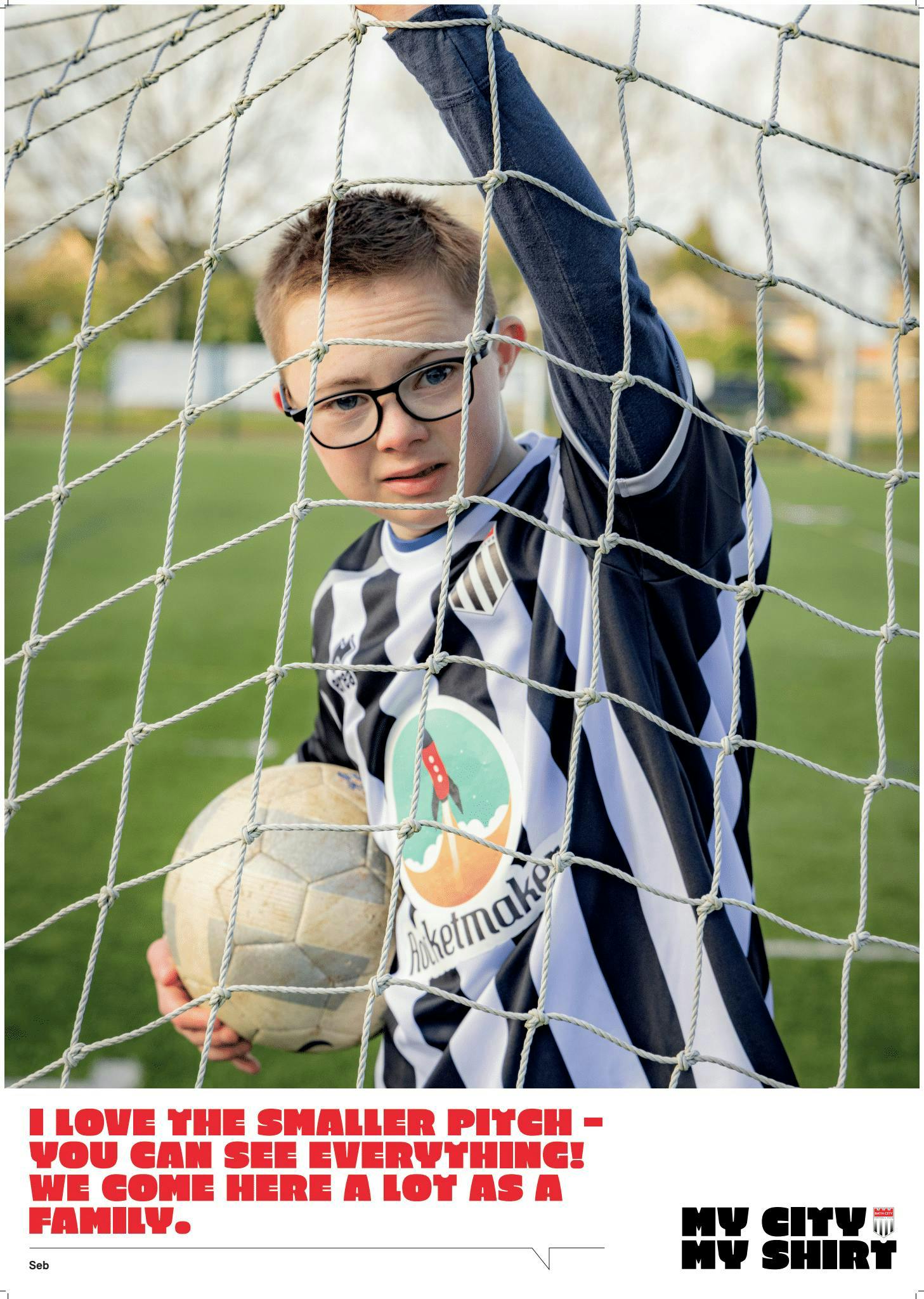 boy wearing football shirt