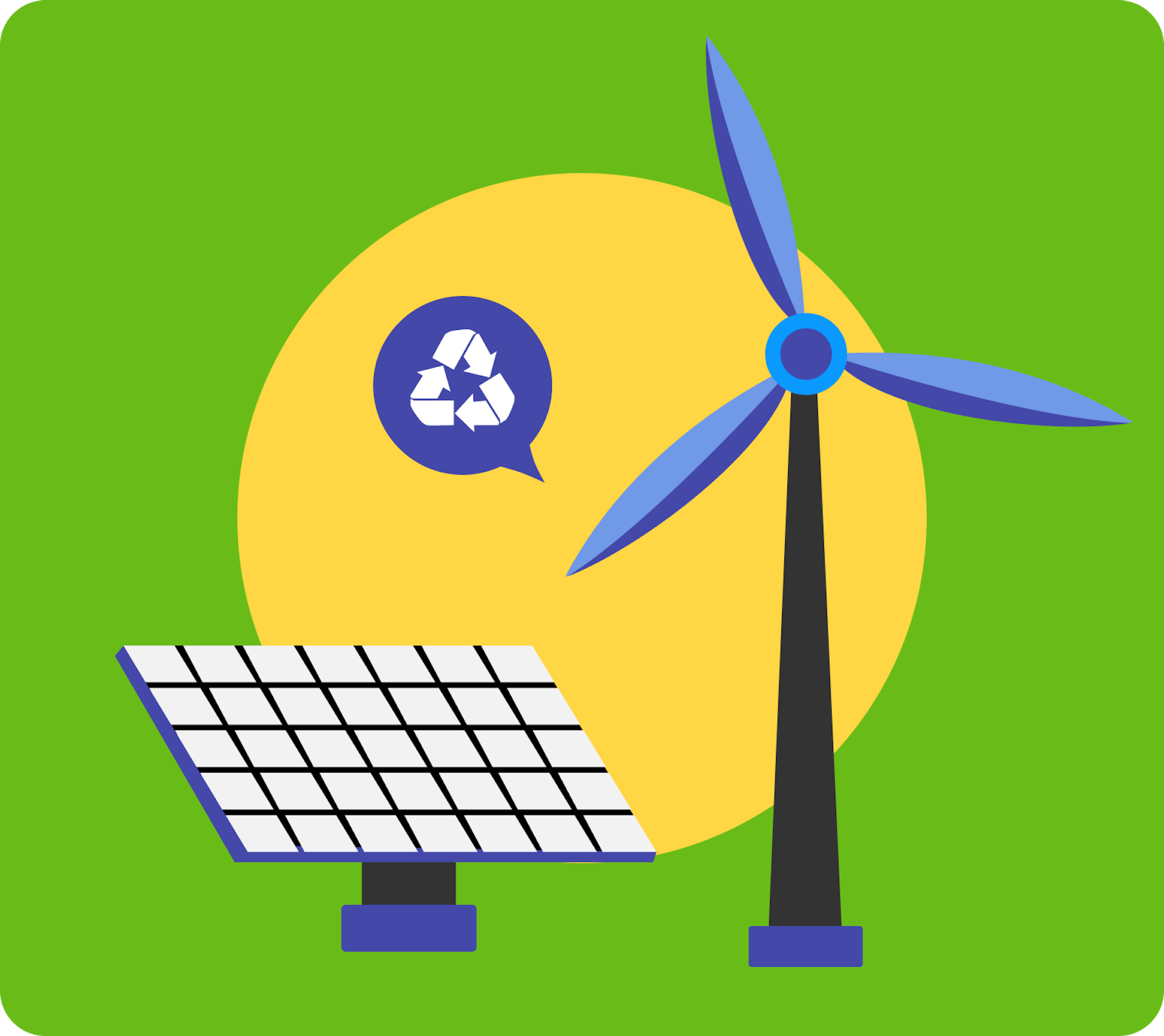 renewable energy sources illustration