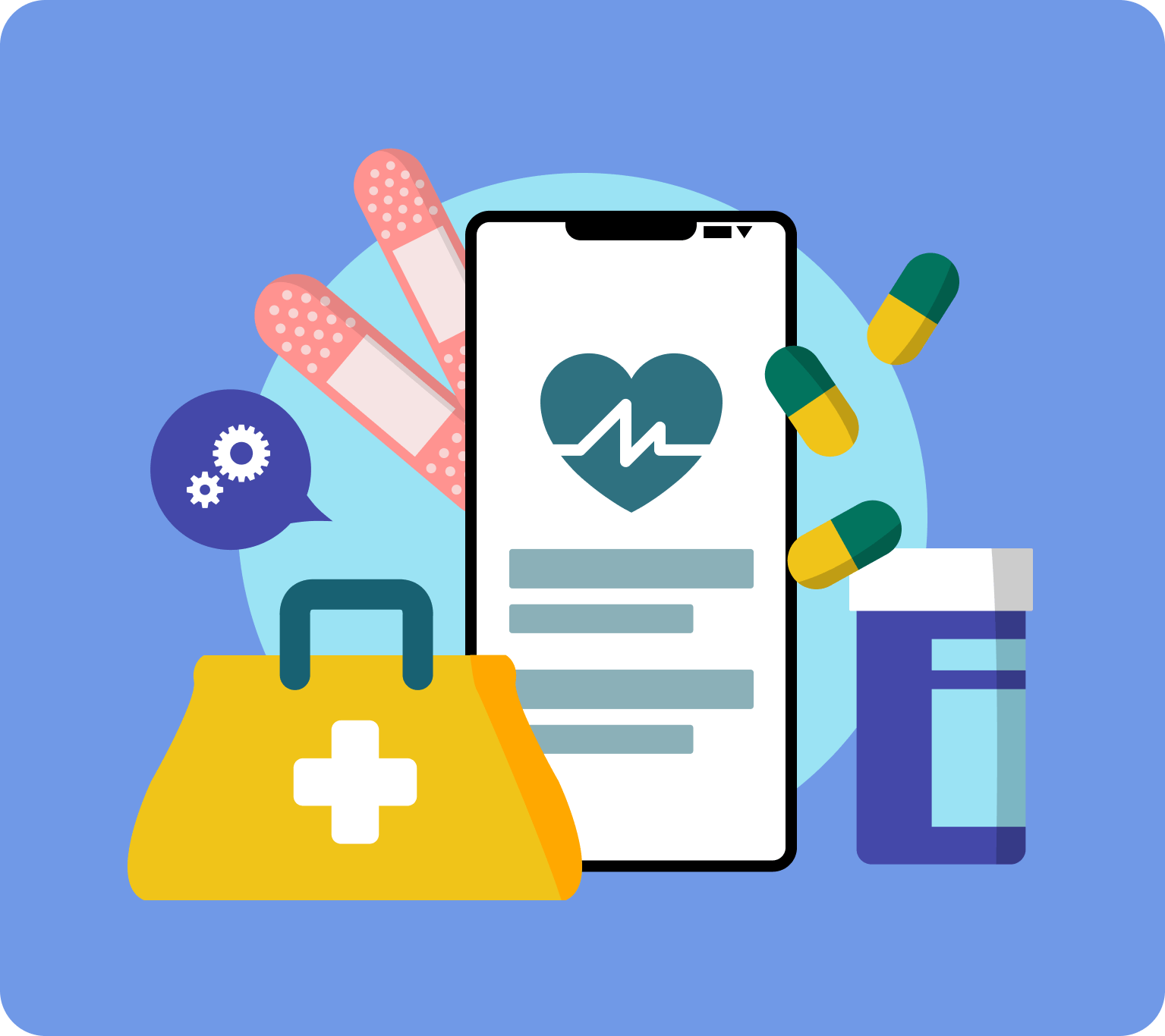health and wellness tech illustration