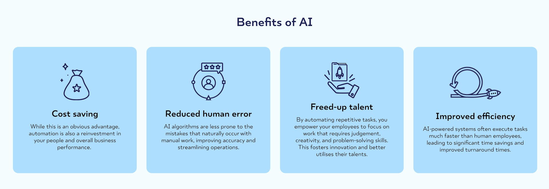 benefits of AI table