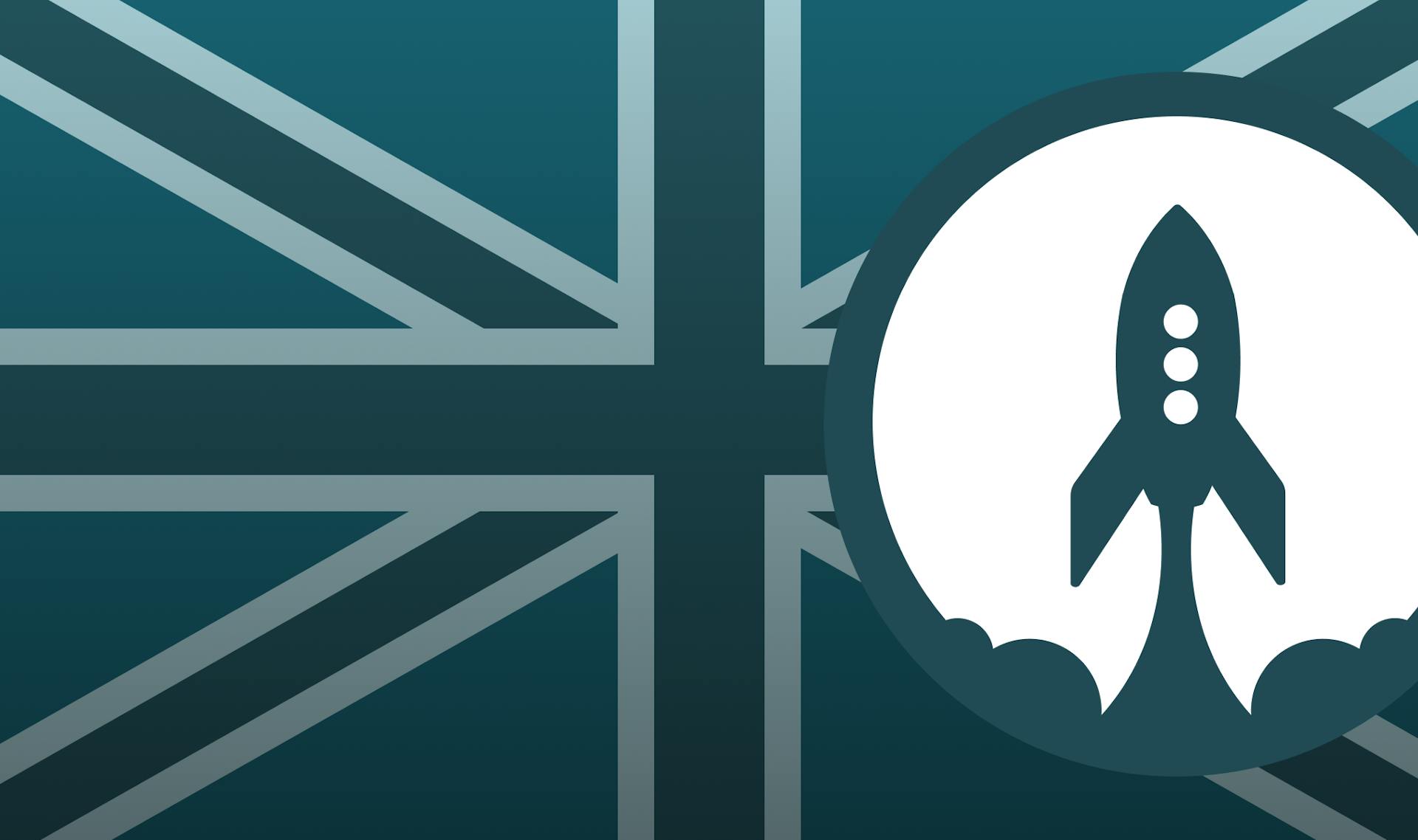 union jack flag and rocketmakers logo