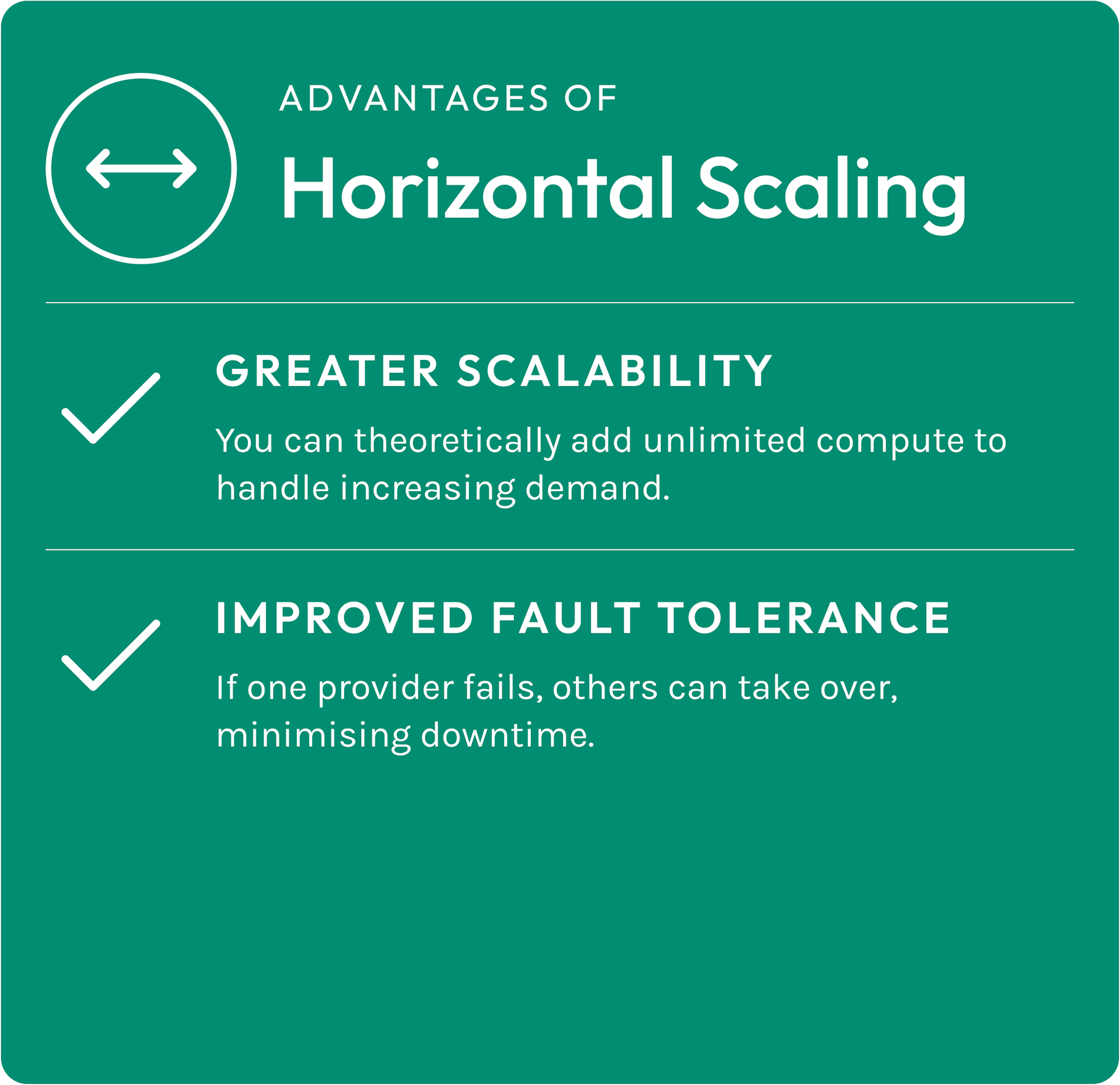 advantages horizontal scaling