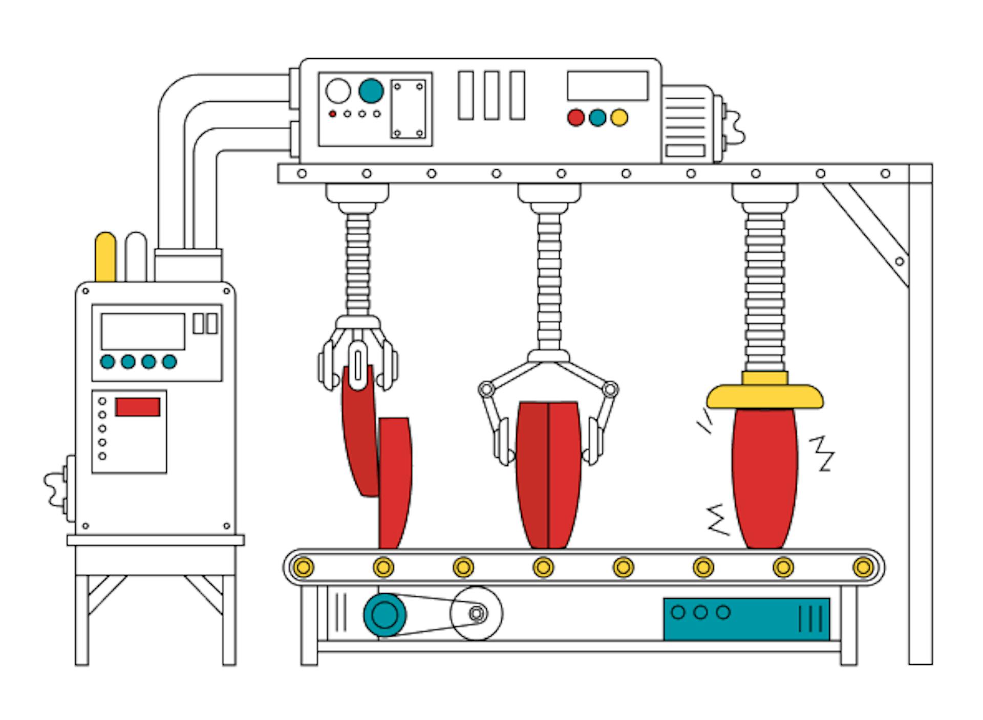 production line making a rocket