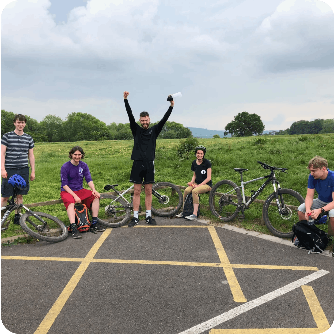 rocketmakers team cycled to the top