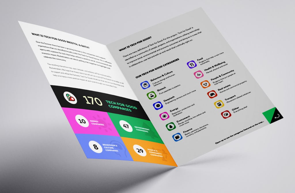 Tech for Good printed leaflet