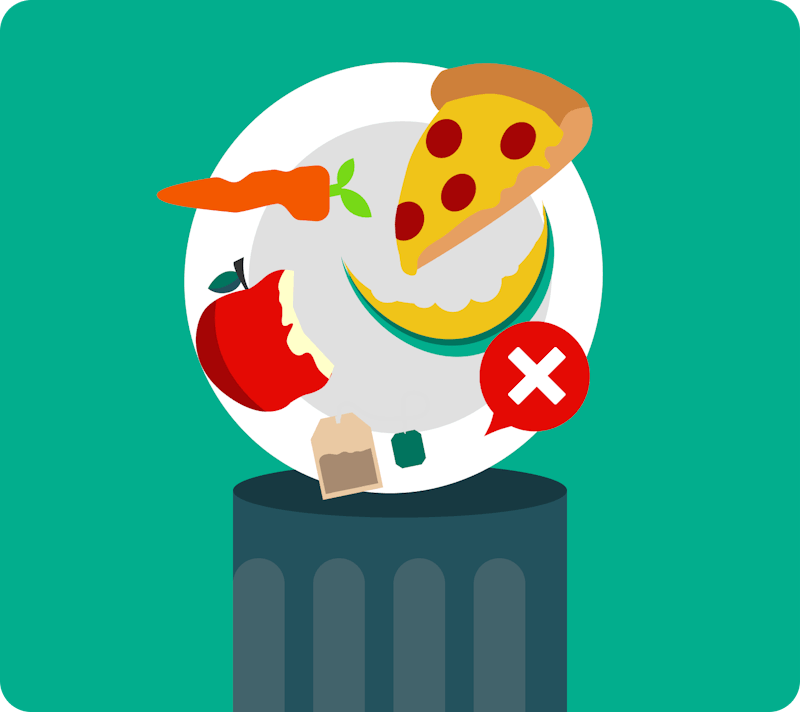 food waste illustration