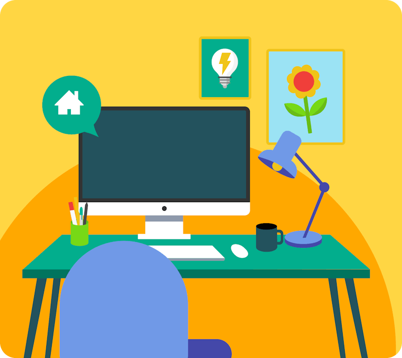 working from home illustration