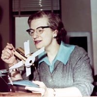 Nancy Roman with Hubble model