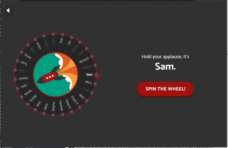 Spin the wheel