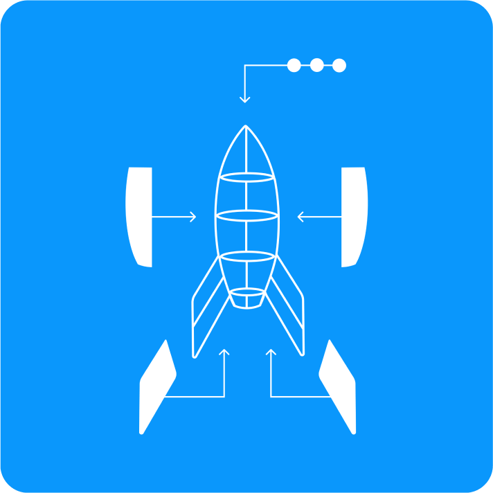 Blueprint of a rocket