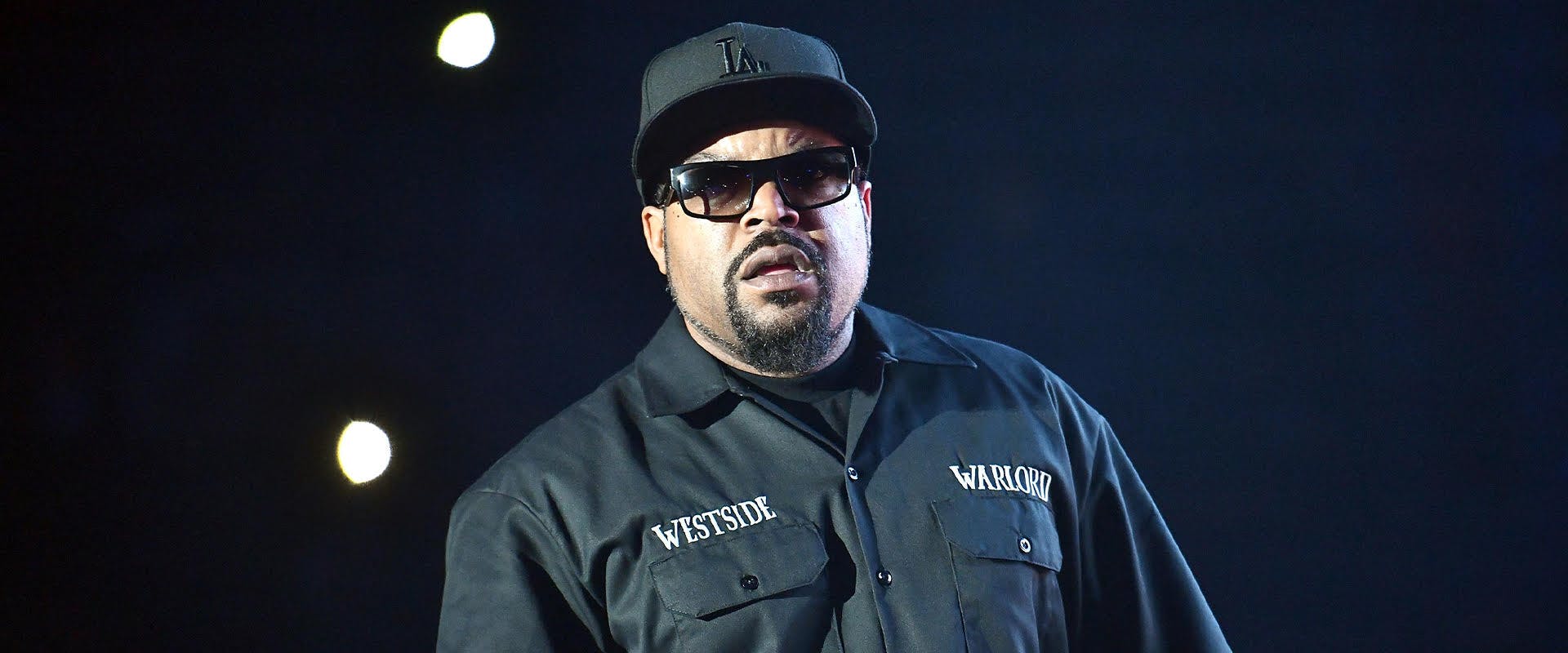 Rapper Ice Cube performs onstage during the KDay 93.5 Krush Groove concert at The Forum on April 21, 2018 in Inglewood, California