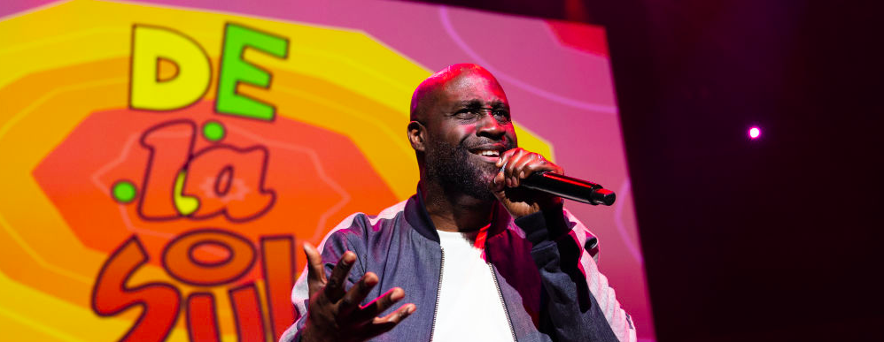 LONDON, ENGLAND - APRIL 08: Kelvin "Posdnuos" Mercer of De La Soul performs at Royal Albert Hall on April 08, 2023 in London, England