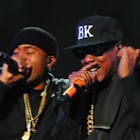 INDIO, CA - APRIL 12: Rappers Nas (L) and Jay-Z perform onstage during day 2 of the 2014 Coachella Valley Music & Arts Festival at the Empire Polo Club on April 12, 2014 in Indio, California. 