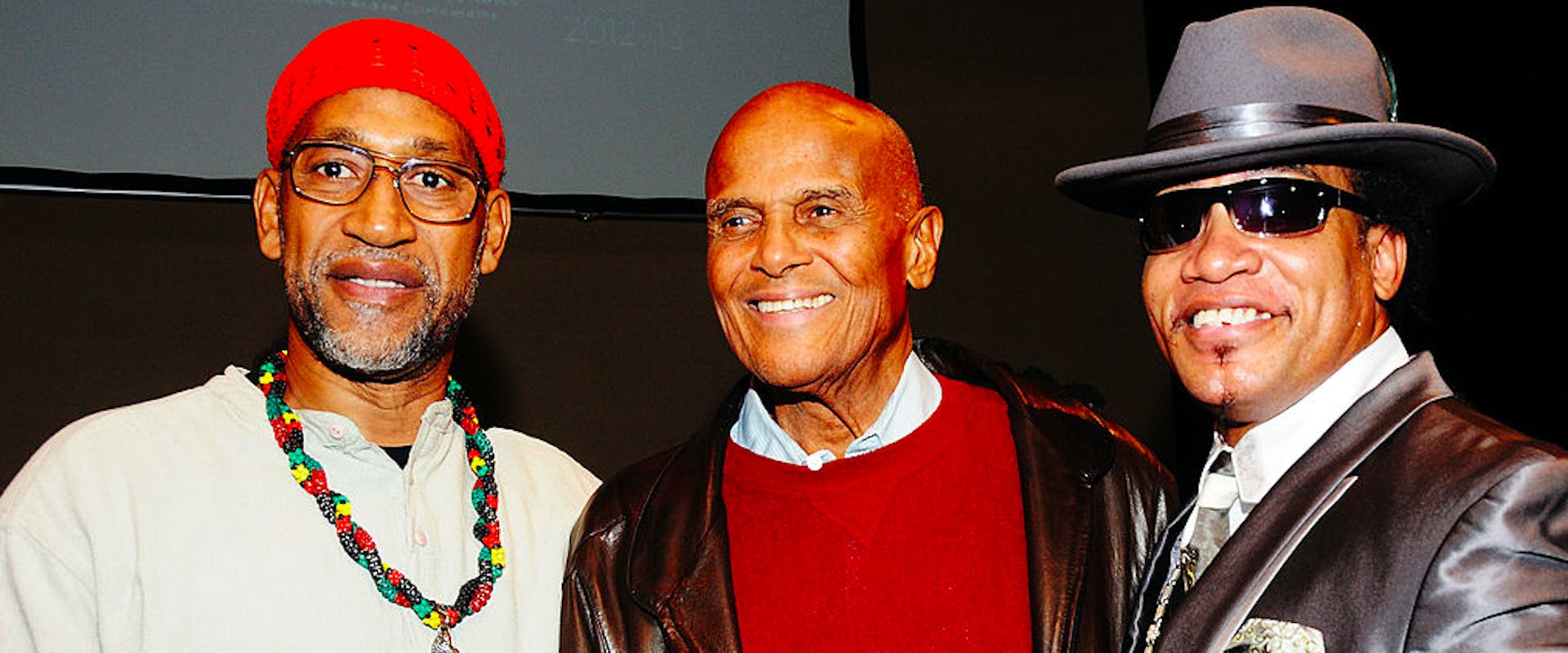 NEW YORK, NY - OCTOBER 20: (L-R) DJ Kool Herc, Harry Belafonte and Melle Mel attend the "Beat Street" screening, panel & performance hosted by the Tribeca Film Institute at The Schomburg Center for Research in Black Culture on October 20, 2012 in New York City.