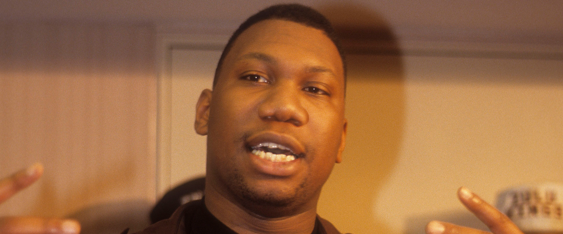 KRS-One appears at a press conference with the group X-Clan taken on March 31, 1992 in New York City. (Photo by Al Pereira/Getty Images/Michael Ochs Archives)